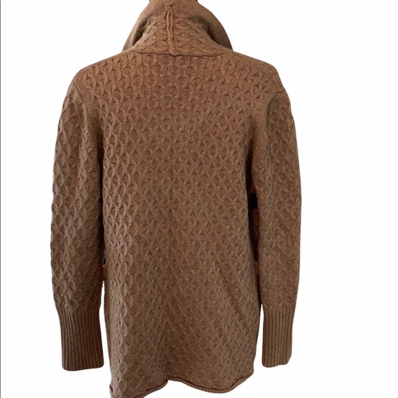 Tan Cardigan Sweater with full pockets - Picture 2 of 4